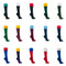 Thinskins Technical Sport Long Socks - 6-Pack - Contrast Top
